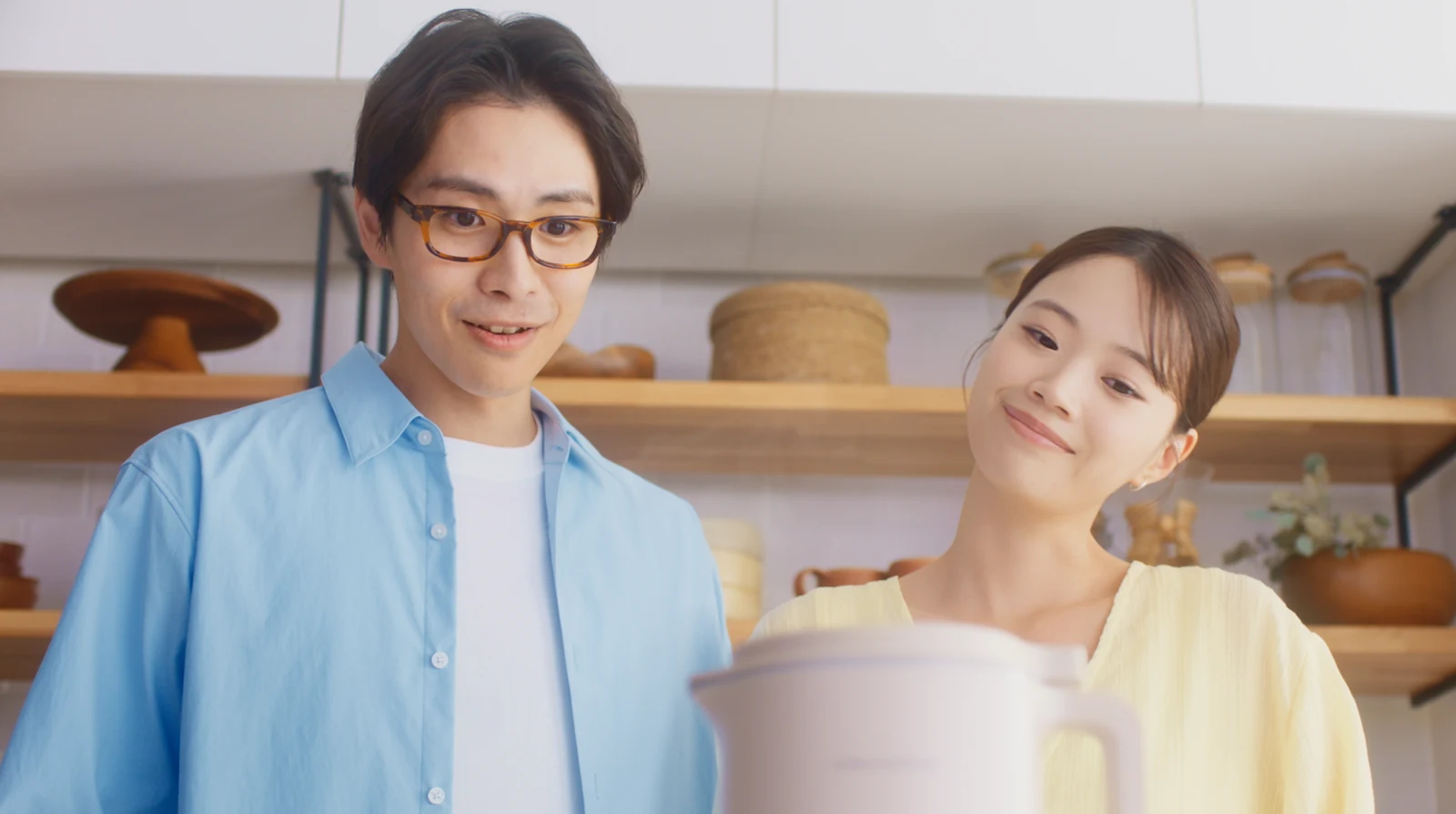 ふたりでスープを楽しむ